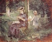 Berthe Morisot The mother and her son in the garden France oil painting artist